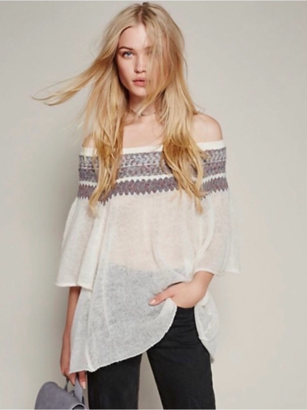 Free People Loch Lomand Off Shoulder Sweater